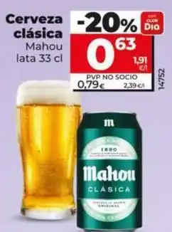 Dia Mahou - cerveza clásica oferta