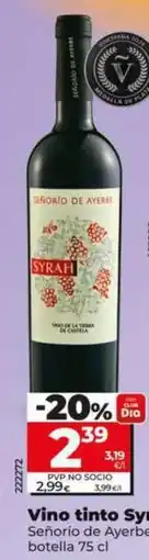 Dia Señorío de ayerbe - vino tinto syrah oferta