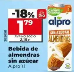 Dia Alpro - bebida de almendras sin azúcar oferta