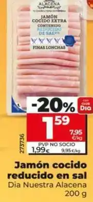 Dia Dia nuestra alacena - jamón cocido reducido en sal oferta