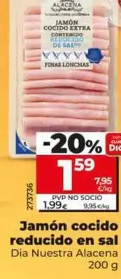 Dia Dia nuestra alacena - jamón cocido reducido en sal oferta