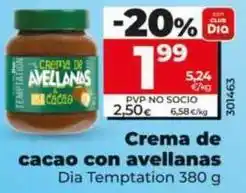 Dia Dia temptation - crema de cacao con avellanas oferta