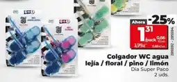 Dia Dia super paco - colgador wc agua lejía/floral/pino/limón oferta