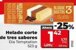 Dia Dia temptation - helado corte de tres sabores oferta