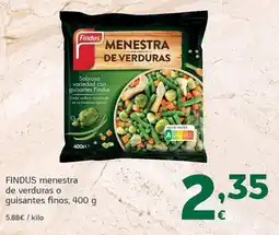 HiperDino Findus - menestra de verduras o guisantes finos oferta