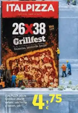 HiperDino Italpizza - pizza grillfest salami salchicha y bacon oferta