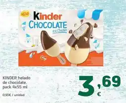 HiperDino Kinder - helado de chocolate oferta