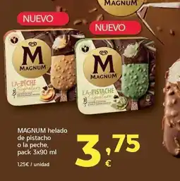 HiperDino Magnum - helado de pistacho o la peche oferta