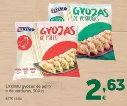 HiperDino Exkimo - gyozas de pollo o de verduras oferta