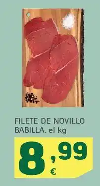 HiperDino Filete de novillo babilla oferta
