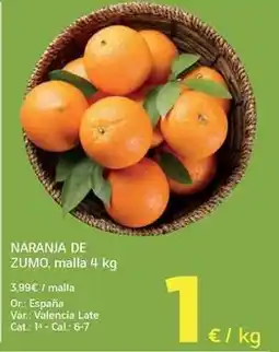 HiperDino Naranja de zumo oferta