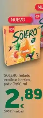 HiperDino Solero - helado exotic o berries oferta
