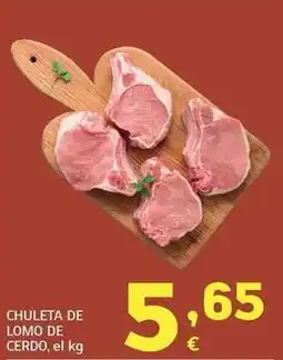 HiperDino Chuleta de lomo de cerdo oferta