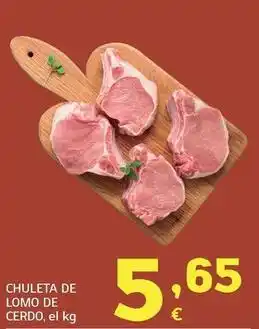 HiperDino Chuleta de lomo de cerdo oferta