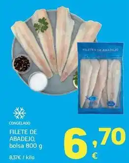HiperDino Filete de abadejo oferta