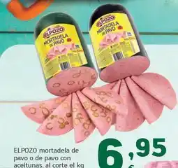 HiperDino Elpozo - mortadela de pavo o de pavo con aceitunas oferta