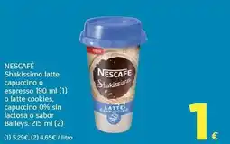 HiperDino Nescafé - snakissimo latte cappuccino o espresso oferta