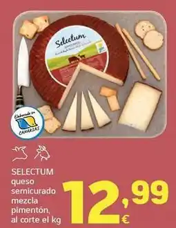 HiperDino Selectum - queso semicurado mezcla pimentón oferta