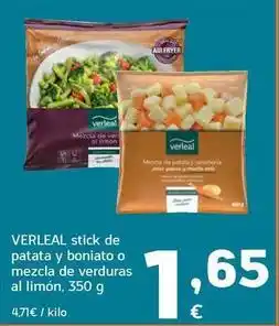 HiperDino Verleal - stick de patata y boniato o mezcla de verduras al limon oferta