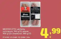 HiperDino Meister otto - salchicha curry wurst, wiener o bratwurst oferta
