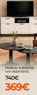 Hipermueble Modulo 4 puertas con estanteria oferta