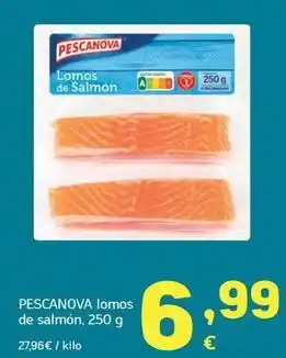 HiperDino Pescanova - lomos de salmon oferta