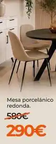 Hipermueble Mesa porcelanico redonda oferta
