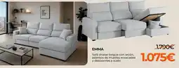 Hipermueble Emma - sofa chaise longue con arcon oferta