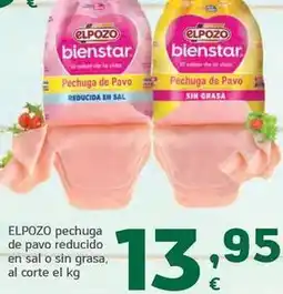 HiperDino Elpozo - pechuga de pavo reducido en sal o sin grasa oferta