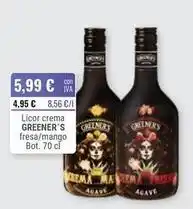 Cuevas Cash Greeners - licor crema fresa/mango oferta