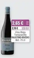Cuevas Cash Faustino rivero - vino rioja tempranillo oferta