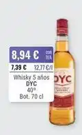 Cuevas Cash Dyc - whisky 5 años 40° oferta