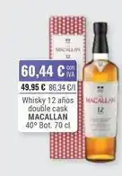 Cuevas Cash Macallan - whisky 12 anos double cask oferta