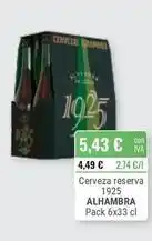 Cuevas Cash Alhambra - cerveza reserva 1925 oferta