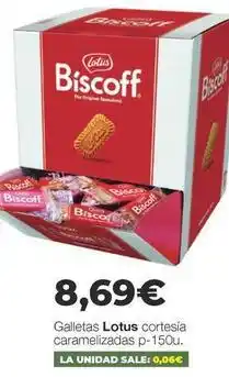 Comerco Cash & Carry Lotus - galletas cortesía caramelizadas p-150u oferta