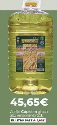 Comerco Cash & Carry Capisem - aceite girasol alto rendimiento oferta