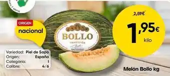 Origen - melon bollo