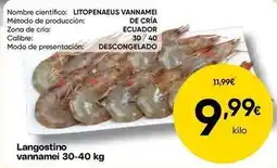 FROIZ Langostino vannamei 30-40 oferta