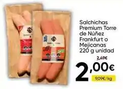 FROIZ Premium - salchichas torre de núñez oferta