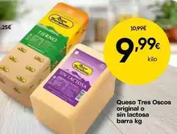 FROIZ Tres - queso oscos original o sin lactosa barra oferta