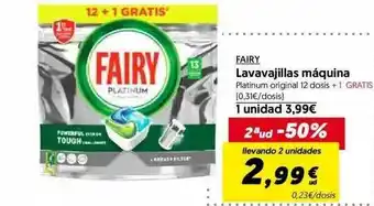 Hiper Usera Fairy Lavavajillas Máquina Platinum Original oferta