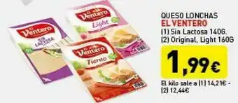 Hiperber Queso Lonchas El Ventero oferta