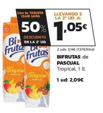 Supermercados Lupa Bifrutas De Pascual Tropical oferta