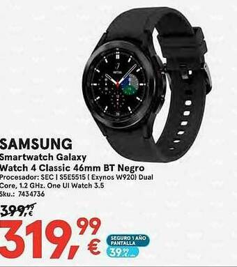 Worten Samsung Smartwatch Galaxy Watch 4 Classic 46mm Bt Negro oferta