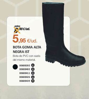 Distriplac Bota Goma Alta Negra Ist oferta