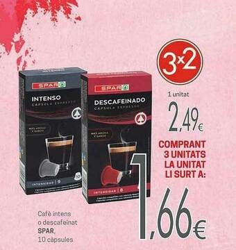 Valvi Supermercats Cafè Intens O Descafeïnat Spar oferta