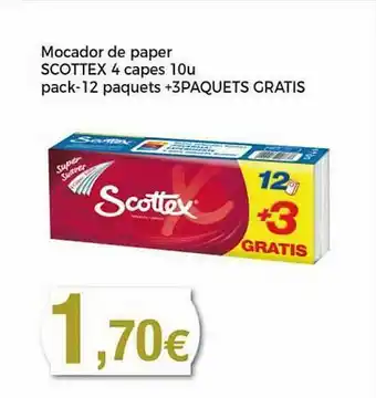 Keisy Macador De Paper Scottex 4 Capes 10u Pack-12 Paquets +3paquets Gratis oferta