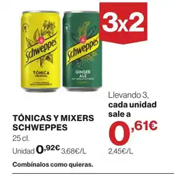 Supercor SCHWEPPES Tónicas y mixers oferta