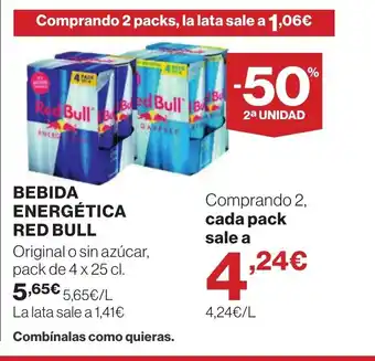 Supercor RED BULL Bebida energética oferta