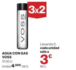 Supercor VOSS Agua con gas oferta